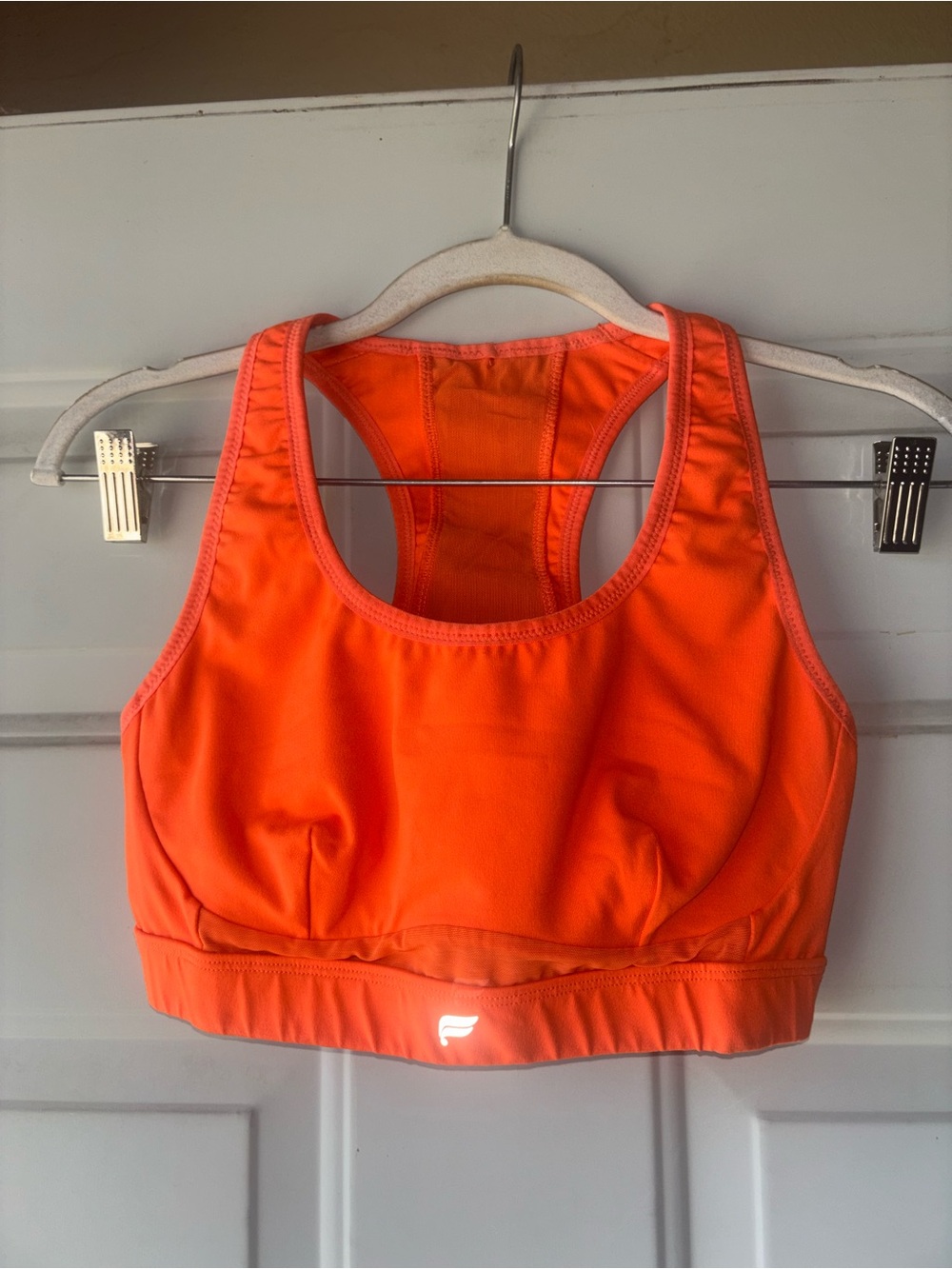 Fabletics orange sports bra size S